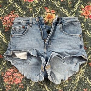 Divided Light Blue Jean Shorts
